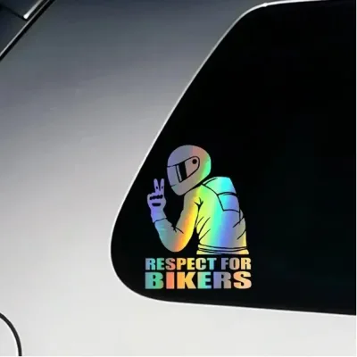 Autocollant Respect Biker en vinyle 15 × 11 cm – image 2