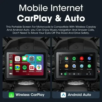 Écran carplay moto avec double caméra et capteur – image 2
