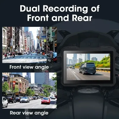 Écran carplay moto avec double caméra et capteur – image 3