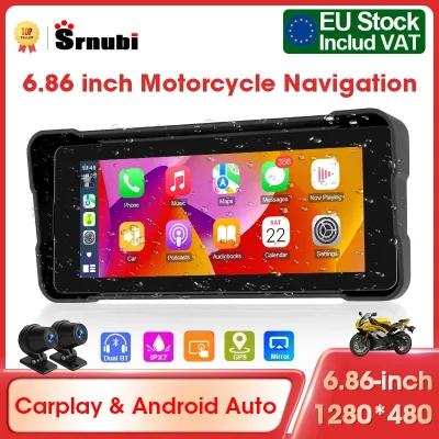 Écran GPS moto sans fil 17,5 cm étanche