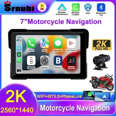 Écran tactile de moto 7 pouces, GPS et Bluetooth