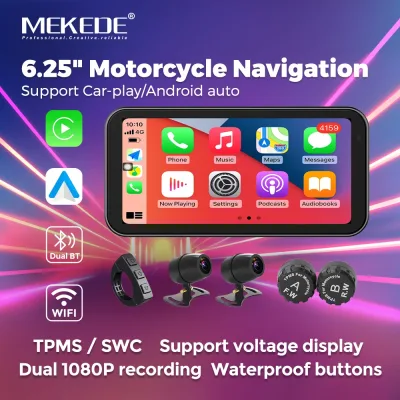GPS moto sans fil écran 16 cm étanche