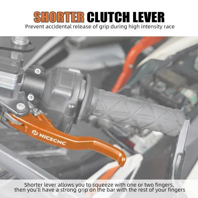 Levier d'embrayage court en aluminium pour moto – image 2