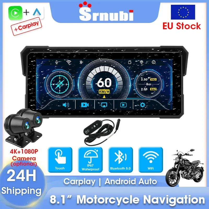 Moniteur de moto tactile sans fil avec caméra
