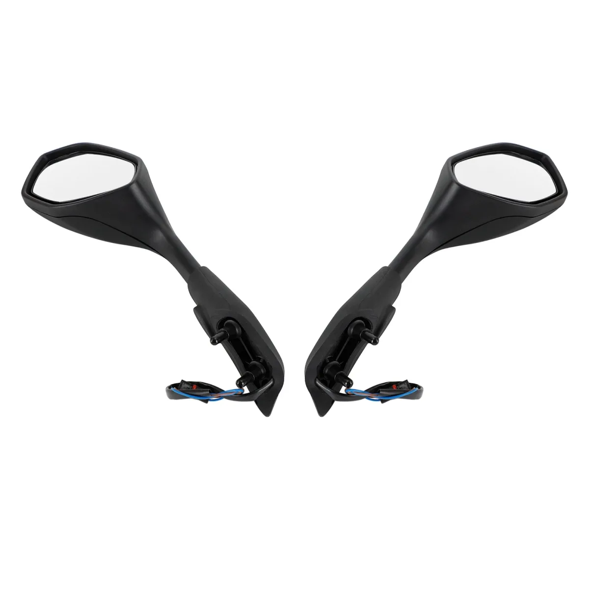 Rétroviseurs de moto noirs avec clignotants LED