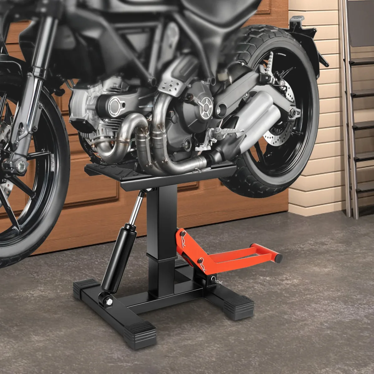 Support de levage hydraulique pour moto, acier noir