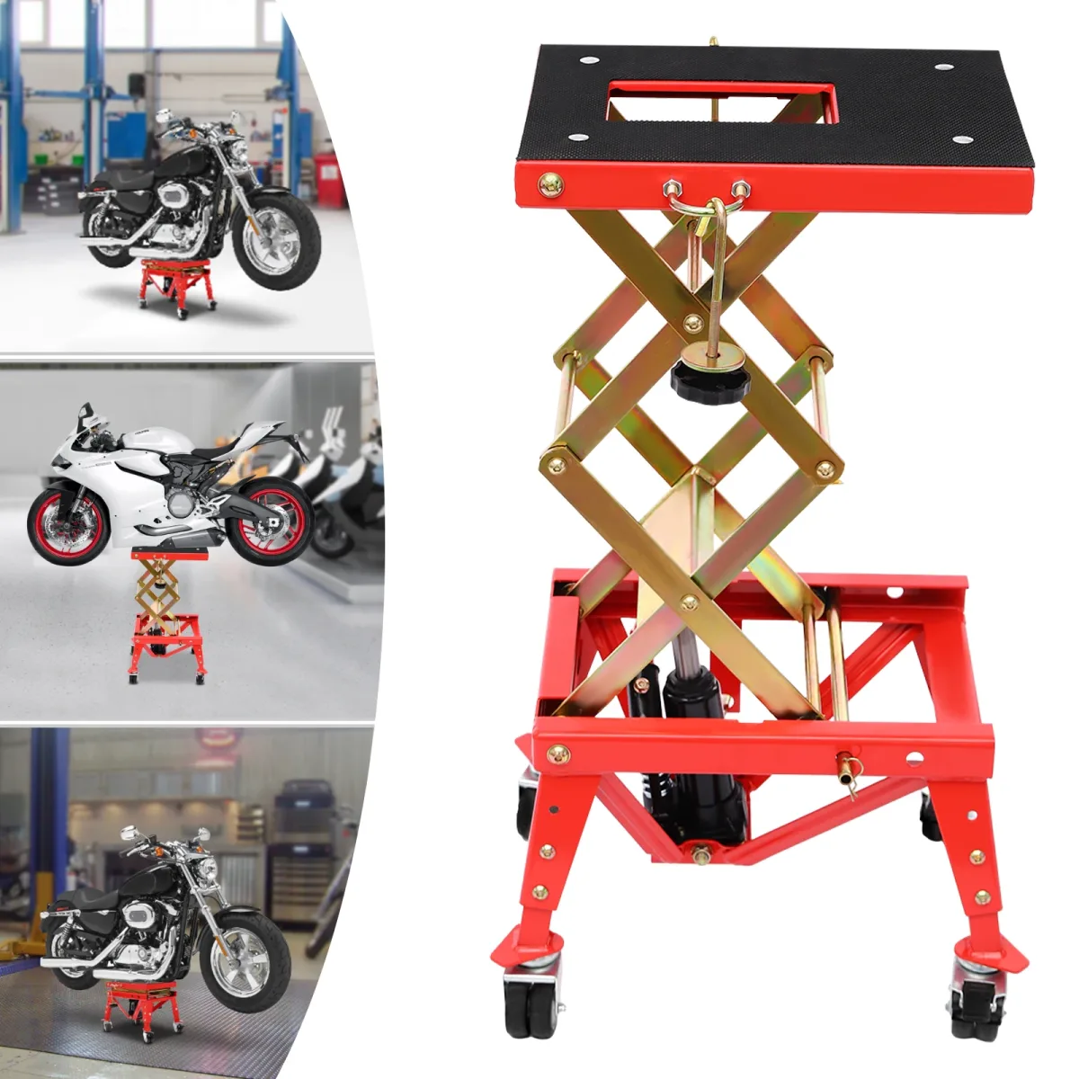 Table élévatrice hydraulique pour moto en fer